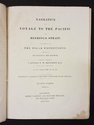 Lot 1 - Beechey (Frederick William). Narrative of a Voyage to the Pacific, 2 volumes, 1831