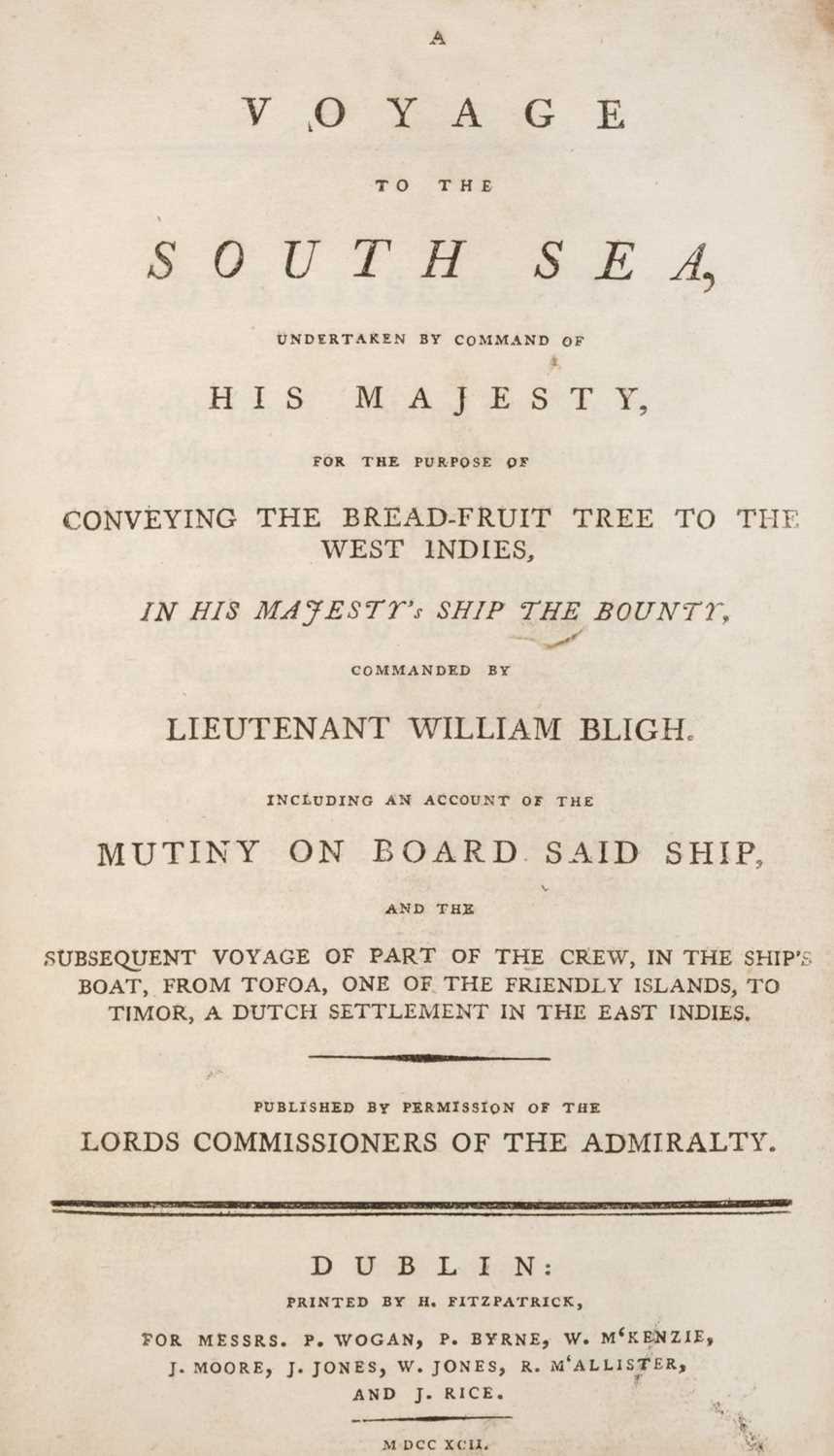Lot 59 - Bligh (William). A Voyage to the South Sea