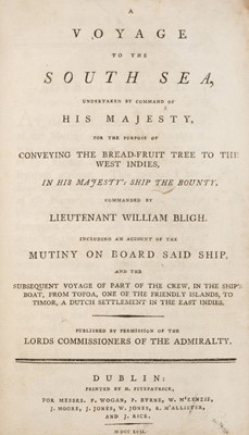 Lot 59 - Bligh (William). A Voyage to the South Sea