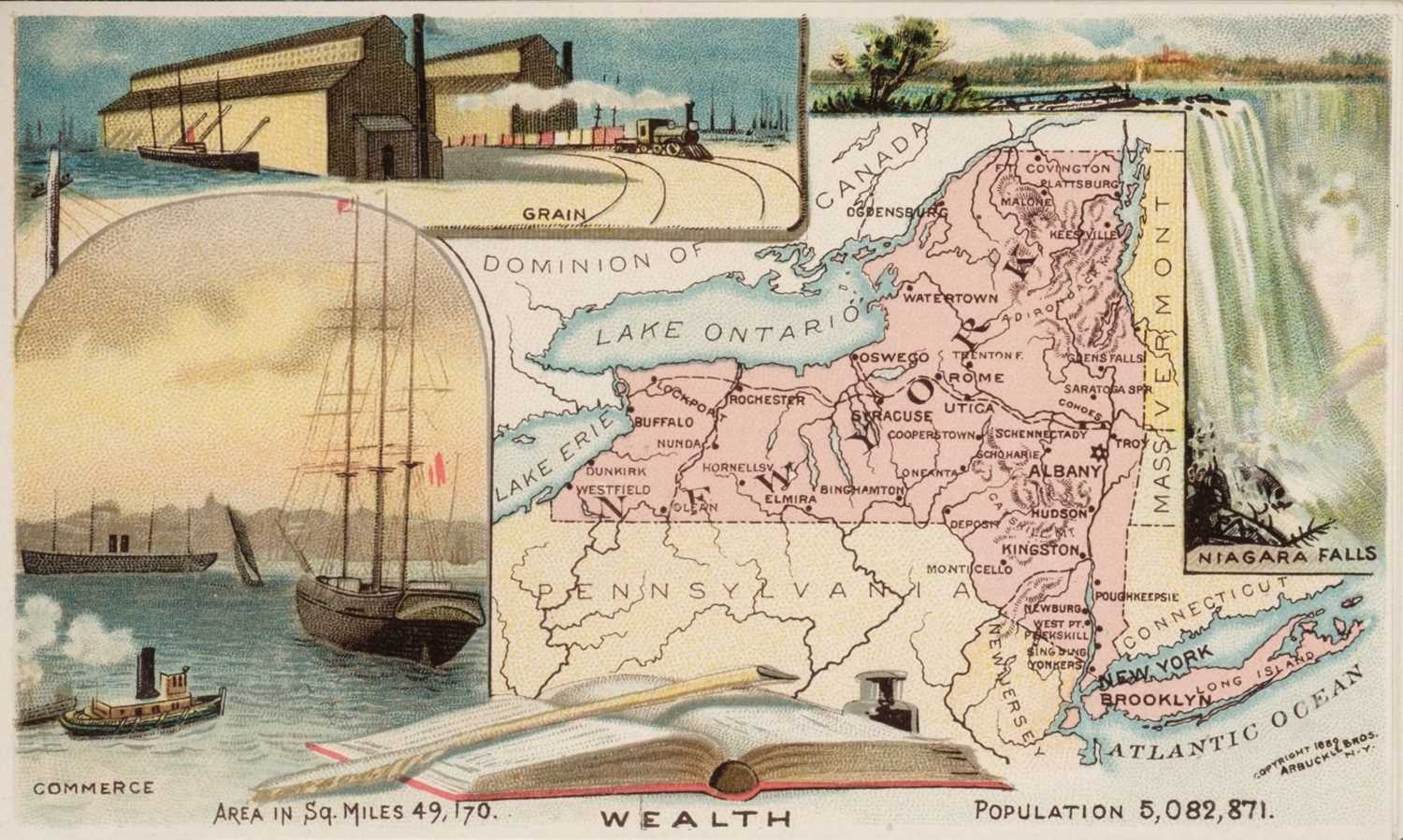 Lot 2 - Arbuckle (J & C). Arbuckles’ Illustrated Atlas of the United States of America, circa 1890