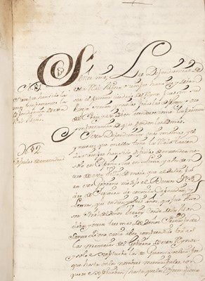Lot 478 - Peru: Mining. Relacion del Estado… [La Real Mina de Huancavelica], c. 1726