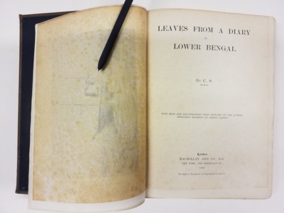 Lot 3 - Clay, Arthur Lloyd. Leaves from a Diary in Lower Bengal, by C.S. (Retired), 1st edition, 1896