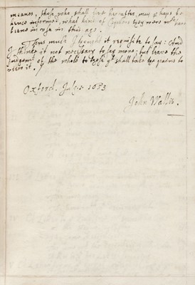 Lot 375 - Wallis (John). A Collection of letters intercepted in Cipher during the late warres in England, 1653