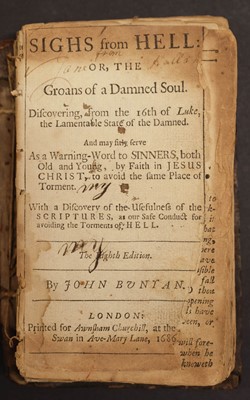 Lot 341 - Bunyan (John). Sighs from Hell, 8th edition, 1686