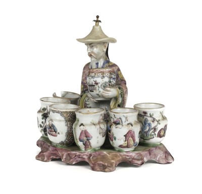 Lot 48 - Brush Pot. A Chinese porcelain brush pot c.1800-50