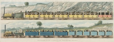 Lot 236 - Railways. Hughes (S. G.), Travelling on the Liverpool and Manchester Railway, 1831
