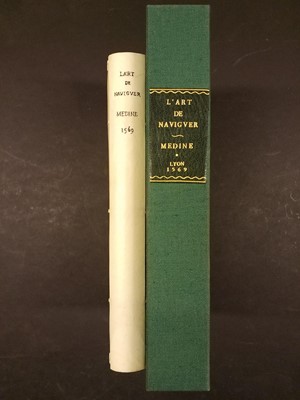 Lot 81 - Hakluyt (Richard). Principall Navigations, 1st edition, 1589, & Medina, L'art de naviguer, 1569