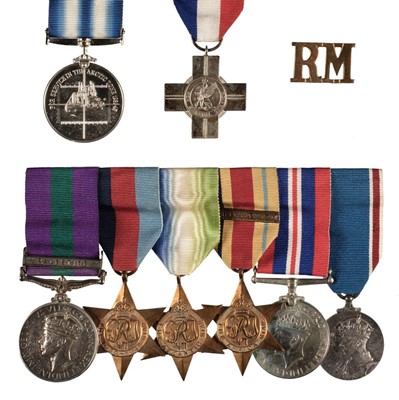 Lot 302 - WWII. A group to Marine C.A. Oxtoby, Royal Marines