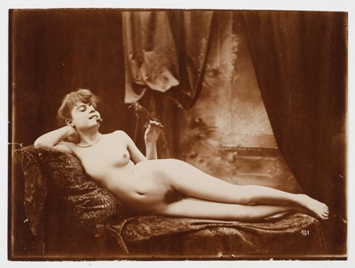 Lot 232 - Nudes. Four studies of female nudes, probably French, circa 1890s