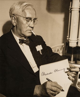 Lot 317 - Fleming (Alexander, 1881-1955). Signed half-length portrait vintage gelatin silver print, circa 1950