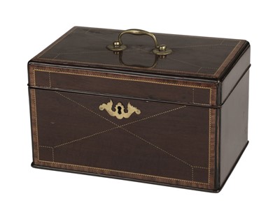 Lot 38 - Tea Caddy. A George III period triple tea caddy