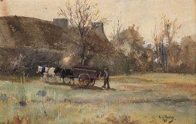 Lot 492 - Toovey (Richard Gibbs Henry, 1861-1927). Farmhouses in Finistere & Carting Seaweed