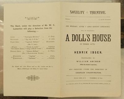 Lot 186 - Ibsen (Henrik). A Doll's House, translated by William Archer... , [1889]