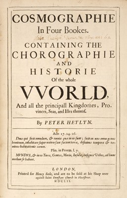 Lot 274 - Heylyn (Peter). Cosmographie, In Four Bookes, 2 volumes, 1st edition, 1652