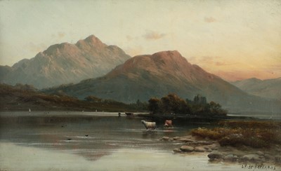 Lot 421 - Breanski (Alfred Fontville de, 1877-1957). Kilchurn Castle, Loch Awe