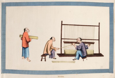 Lot 71 - Chinese Export School. Album of pith paintings (trades), Canton: Wing Tai Hing, 19th century