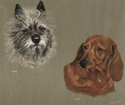 Lot 628 - Olerenshaw (Bridget, 20th century). Portrait of dogs