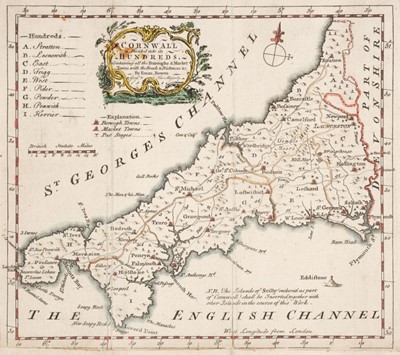 Lot 15 - Cornwall. A collection of 16 maps and charts, 17th - 20th century