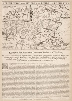 Lot 26 - London. Visscher (Nicolas), Afbeeldinge vande Rivieren van London en Rochester, 1667