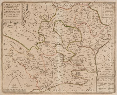 Lot 23 - Hertfordshire. Smith (William), Harfordiae Comitatus nova Descriptio..., 1670