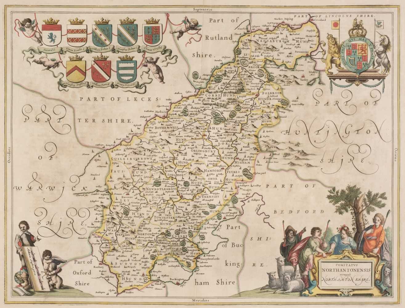 Lot 32 - Northamptonshire. Jansson (Jan), Comitatus Northantonensis..., circa 1650