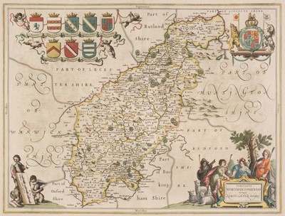 Lot 32 - Northamptonshire. Jansson (Jan), Comitatus Northantonensis..., circa 1650