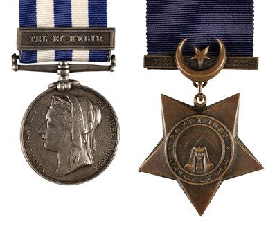 Lot 289 - Egypt Pair 1882-89 - Private E.W. Buckland, York & Lancs Regiment