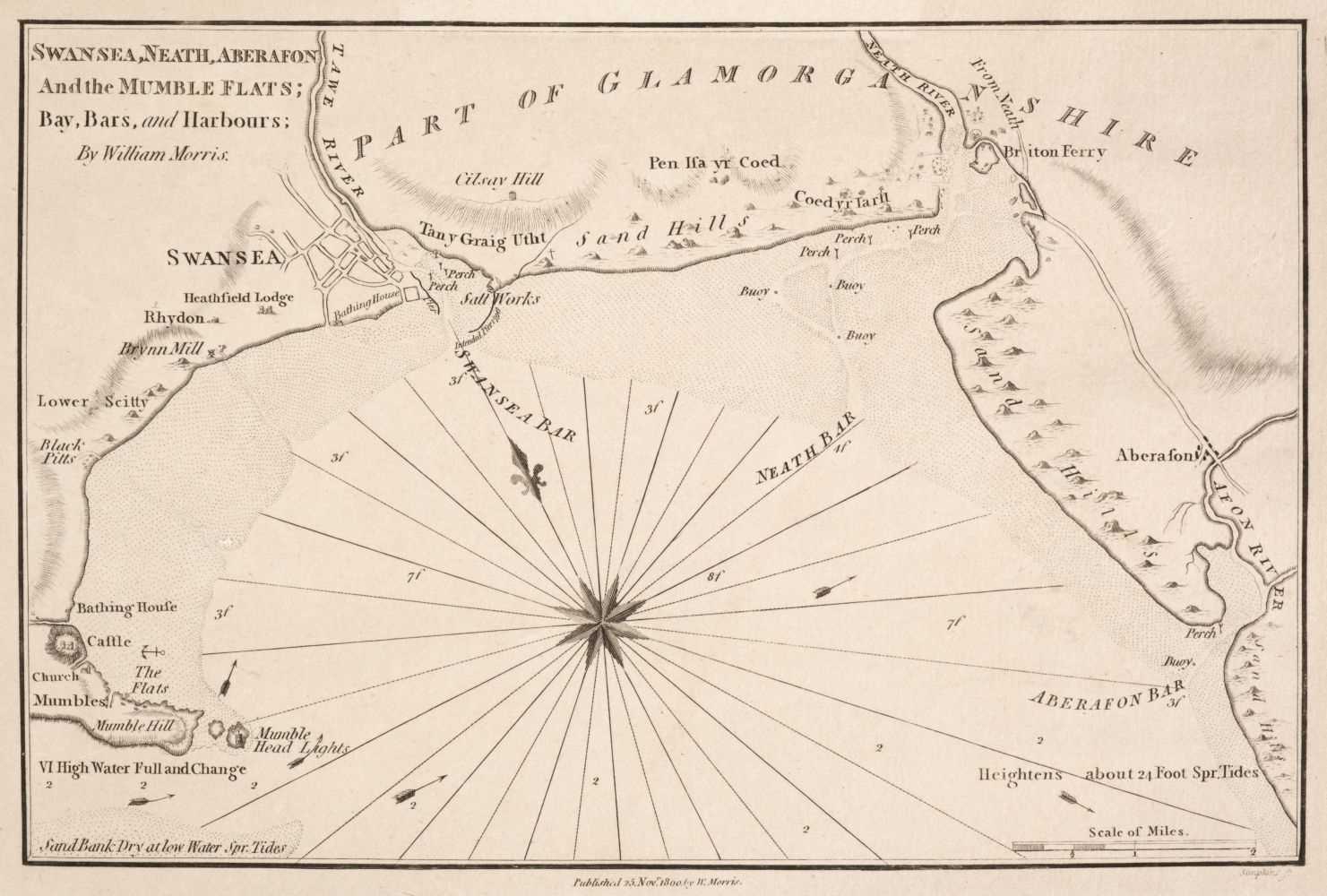 Lot 55 - Wales. Morris (William), A collection of 17 maps of Ports & Harbours, 1800