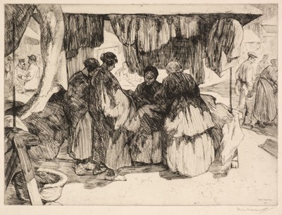 Lot 522 - MacNab (Iain, 1890-1967). French Market Place, etching on pale cream wove paper