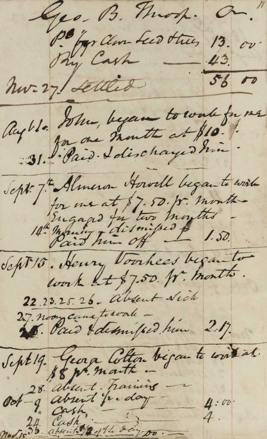 Lot 57 - Antebellum New York. Grocer's account book mentioning US politicians, 1818-34