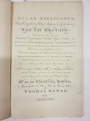 Lot 124 - Bowen (Emanuel, the late, & Thomas). Atlas Anglicanus..., 1777