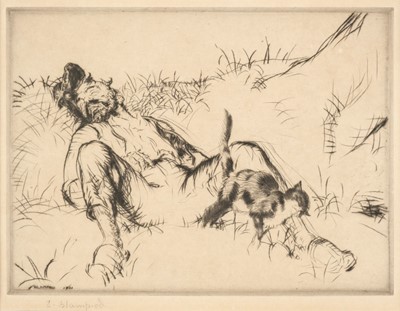 Lot 525 - Blampied (Edmund, 1886-1966). Purring and Snoring, 1921