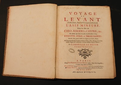 Lot 63 - Le Bruyn (Cornelius). Voyage au Levant, [and Voyages ... par la Moscovie, en Perse ...], 1725