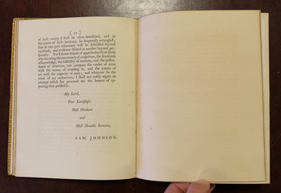 Lot 360 - Johnson (Samuel). The Plan of a Dictionary of the English Language, 1st edition, 1747