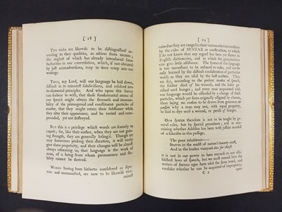 Lot 360 - Johnson (Samuel). The Plan of a Dictionary of the English Language, 1st edition, 1747