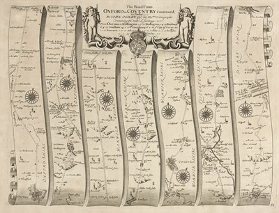 Lot 35 - Ogilby (J.). The Road from Oxford to Coventry continued to Darby, circa 1675
