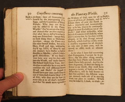 Lot 380 - Huygens (Christian). The Celestial Worlds Discover'd, 1st edition in English, 1698