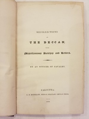 Lot 1 - Ali (Shahamat). The Sikhs and Afghans, 1st edition, 1847, & 3 others on India & Afghanistan
