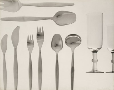 Lot 47 - Glassware & Cutlery. A portfolio of 14 large gelatin silver print photographs, 1960s