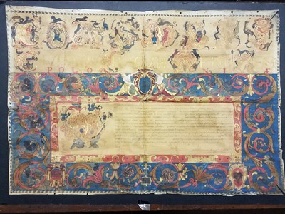 Lot 188 - Krakow Deed. A diploma giving citizenship of the city of Krakow in Poland