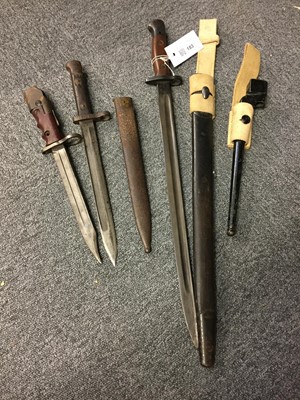 Lot 183 - Bayonets. A British 1907 Pattern Wilkinson Bayonet and others