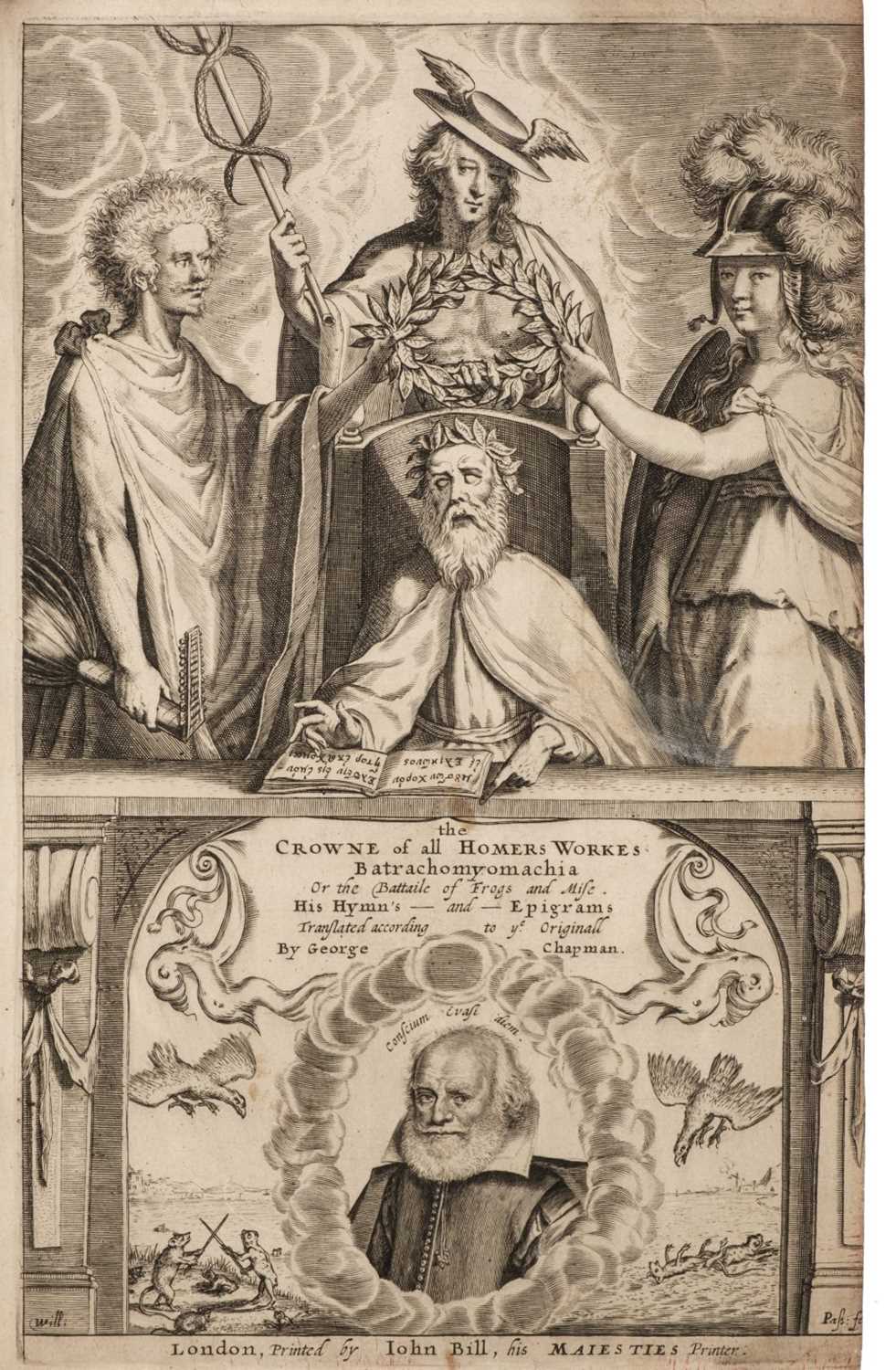 Lot 208 - Chapman (Chapman). The Crowne of Homers Workes, Batrachomyomachia, 1st edition, 1624