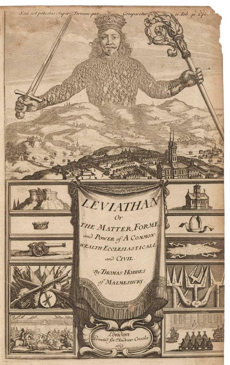 Lot 224 - Hobbes (Thomas). Leviathan, 1st edition, 1651