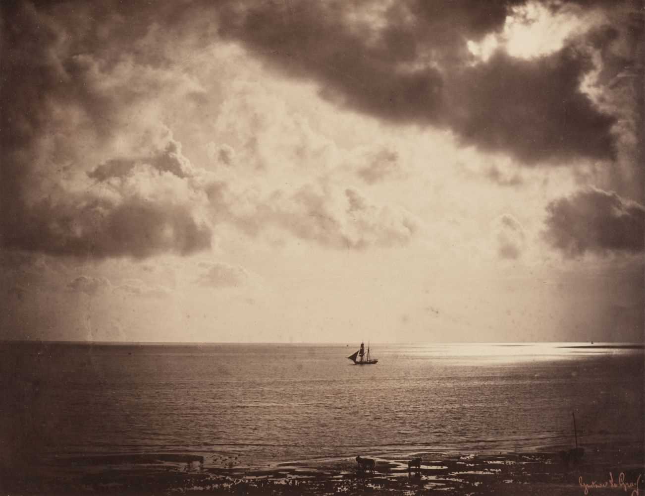 Lot 17 - Le Gray (Gustave, 1820-1884). Brick au Claire de Lune / Brig on the Water, 1856, albumen print