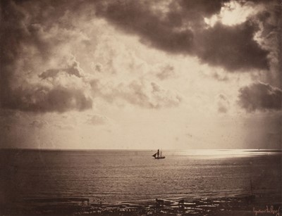 Lot 17 - Le Gray (Gustave, 1820-1884). Brick au Claire de Lune / Brig on the Water, 1856, albumen print