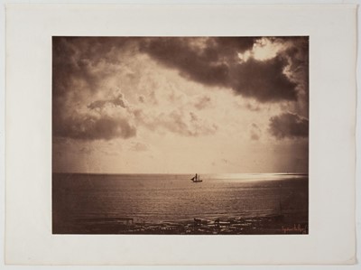 Lot 17 - Le Gray (Gustave, 1820-1884). Brick au Claire de Lune / Brig on the Water, 1856, albumen print