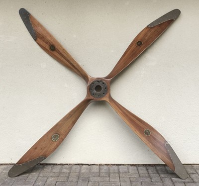 Lot 589 - Propeller. A rare FE8 four-blade propeller