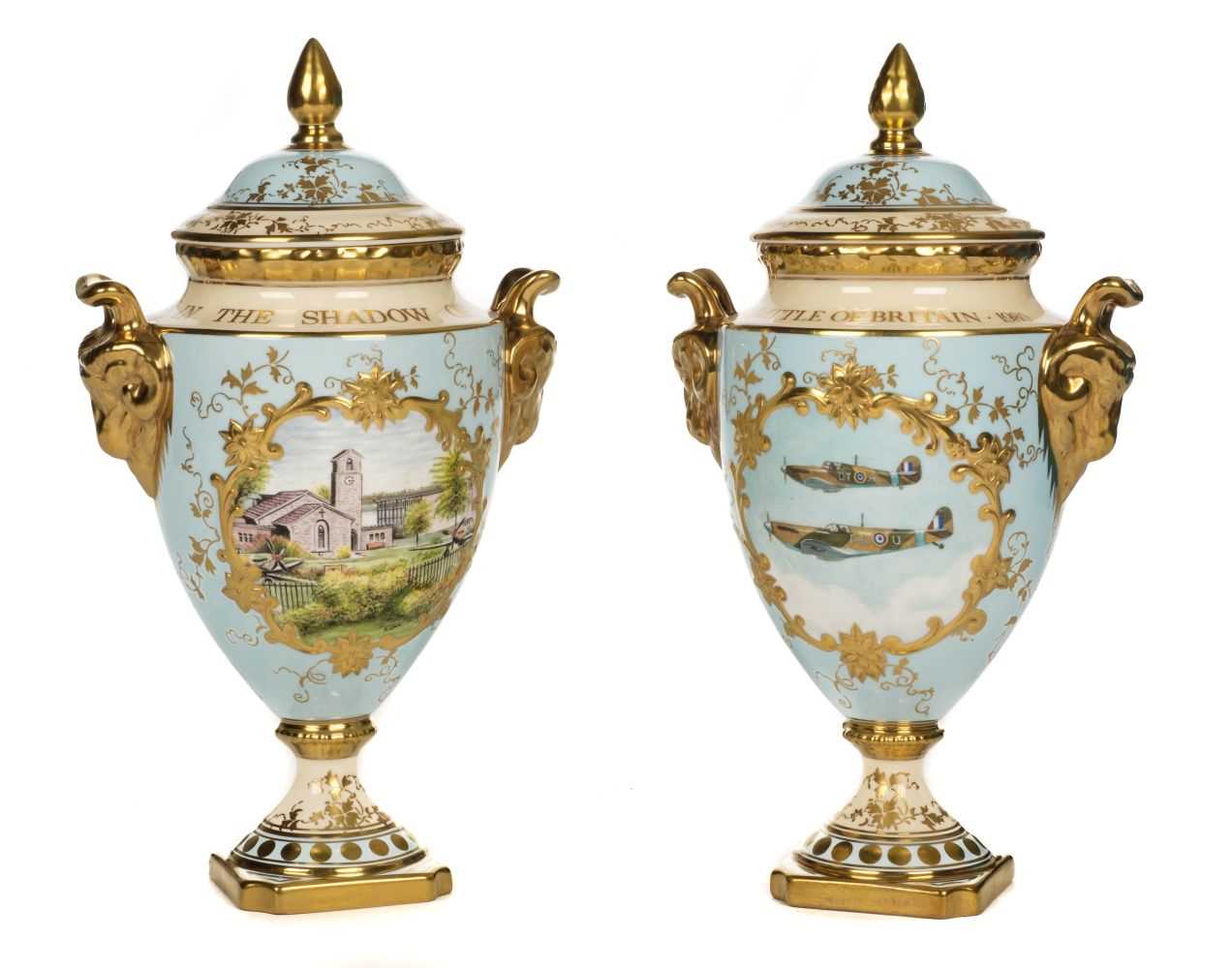 Lot 31 - Battle of Britain. Coalport, The Battle of Britain Vase and Biggin Hill