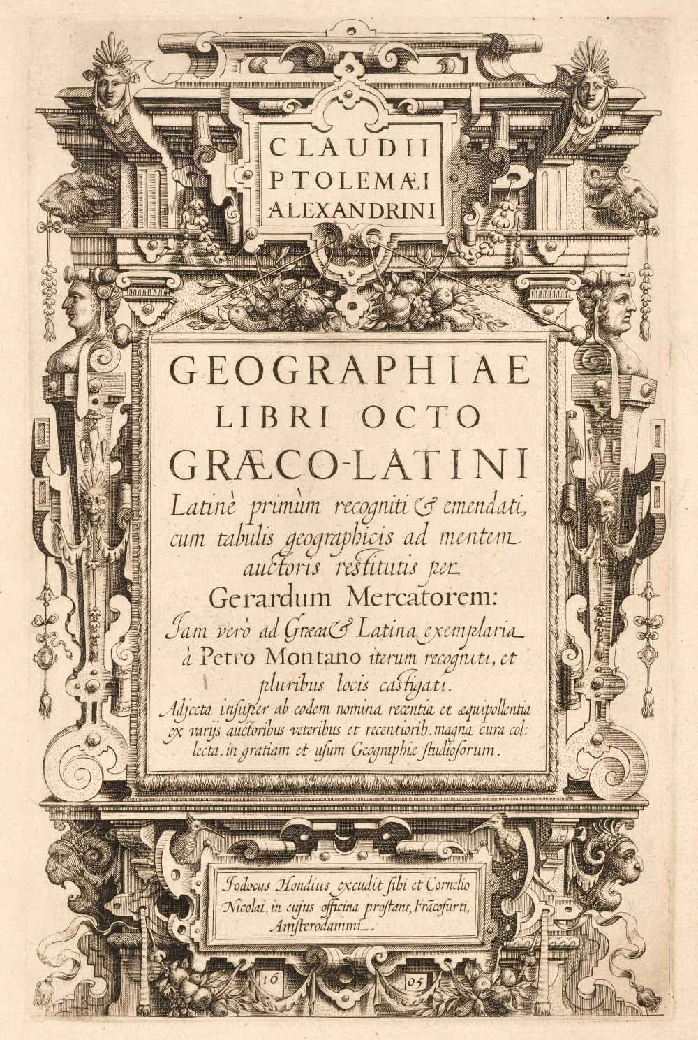 Lot 11 - Mercator (Gerard) - Ptolemaeus (Claudius). Geographiae libri octo, 1605