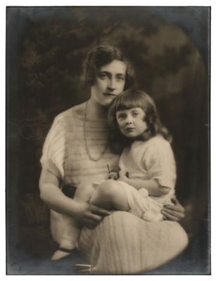Lot 36 - Christie (Agatha, 1890-1976). Portrait of Agatha Christie and her young daughter Rosalind, 1923